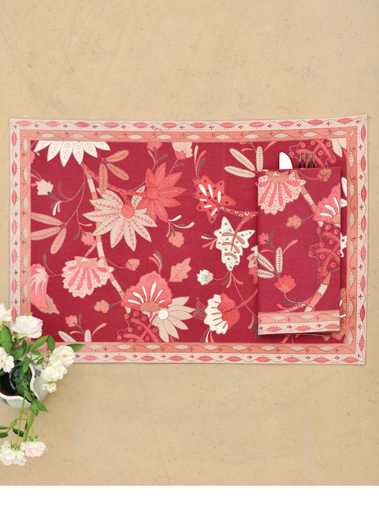 Mat Set Of 6 : Chandini Madder
