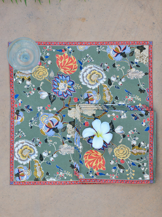 Napkin Set Of 6 : Malabar Olive