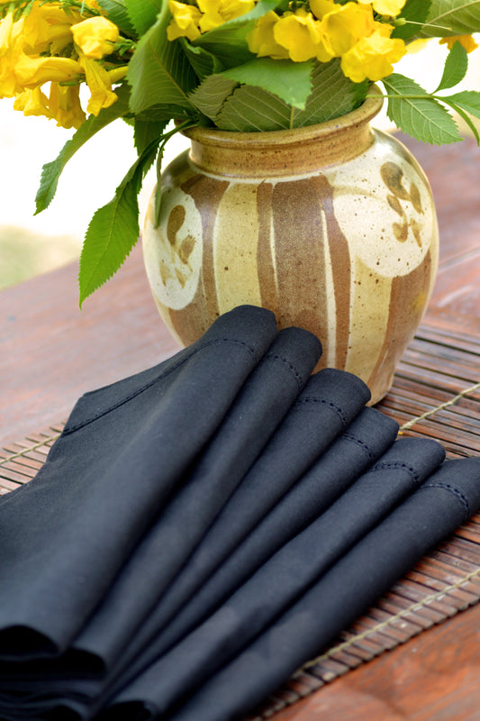 Napkin Set Of 6 Black