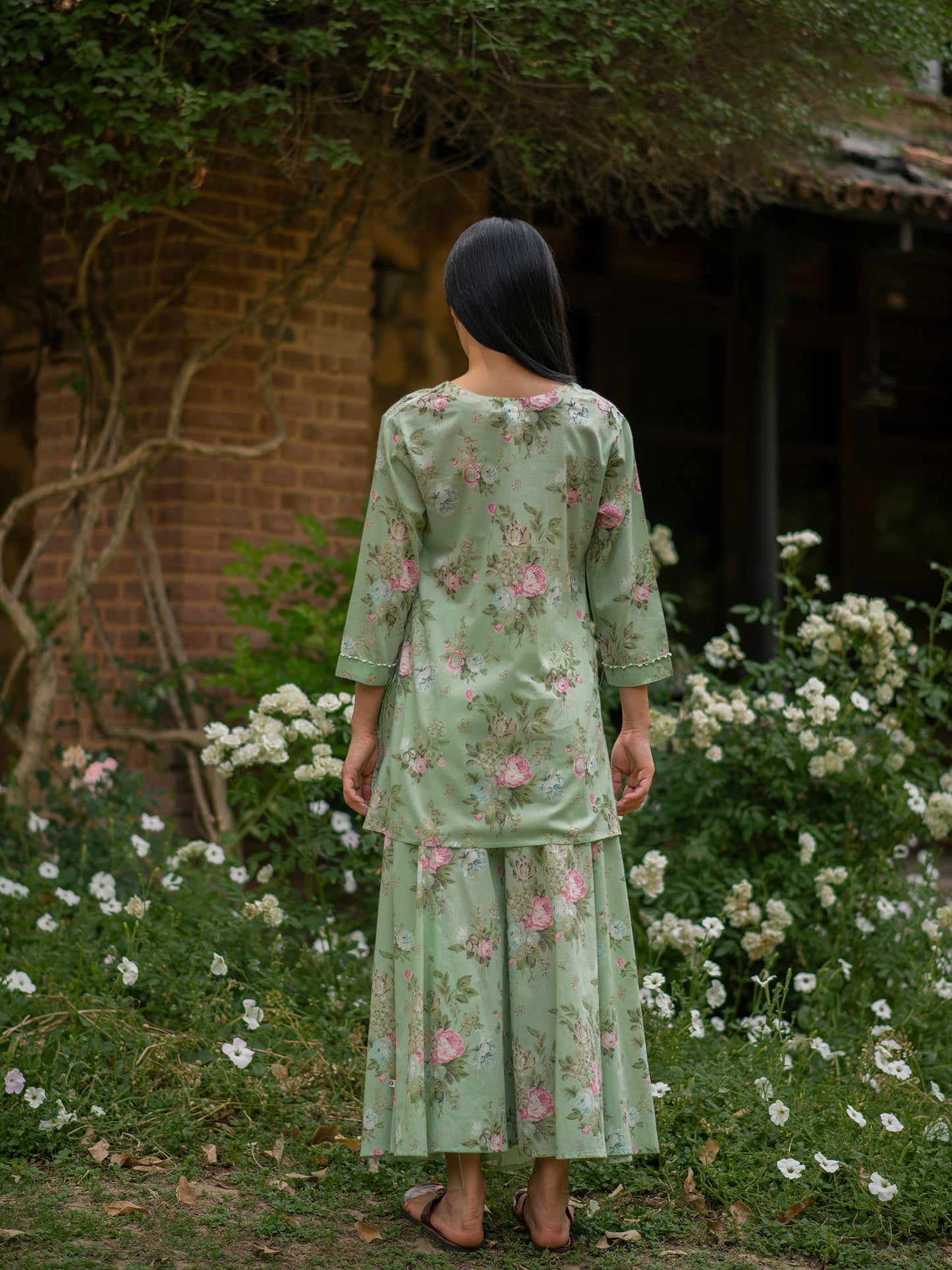 Goa Pant : Potpourri Celadon