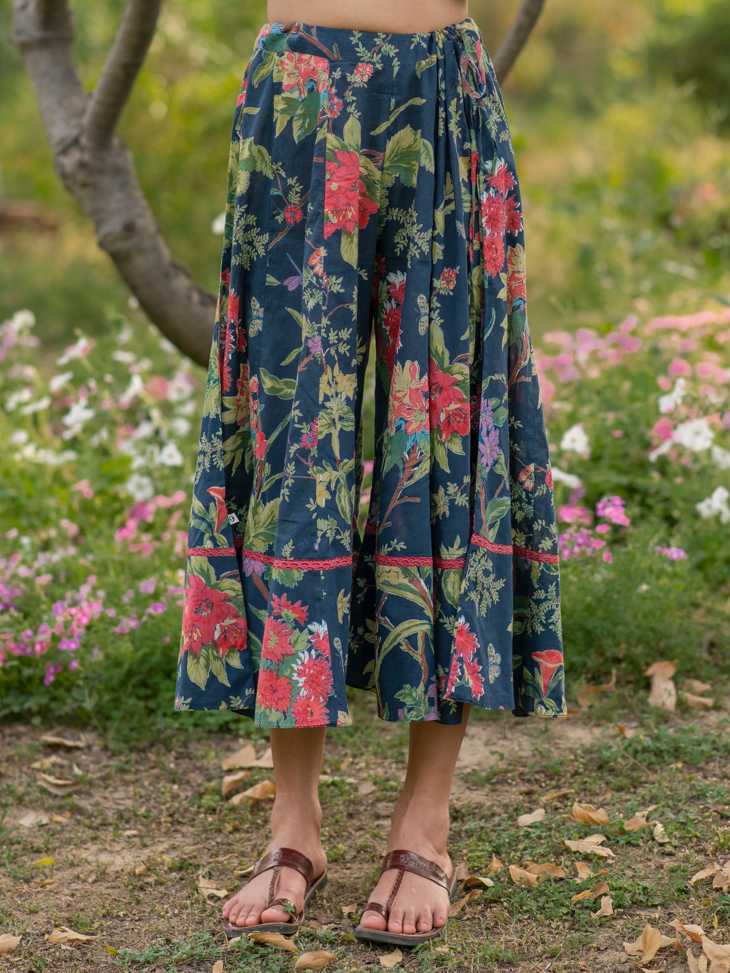 Sharara Pant : Corsica Navy