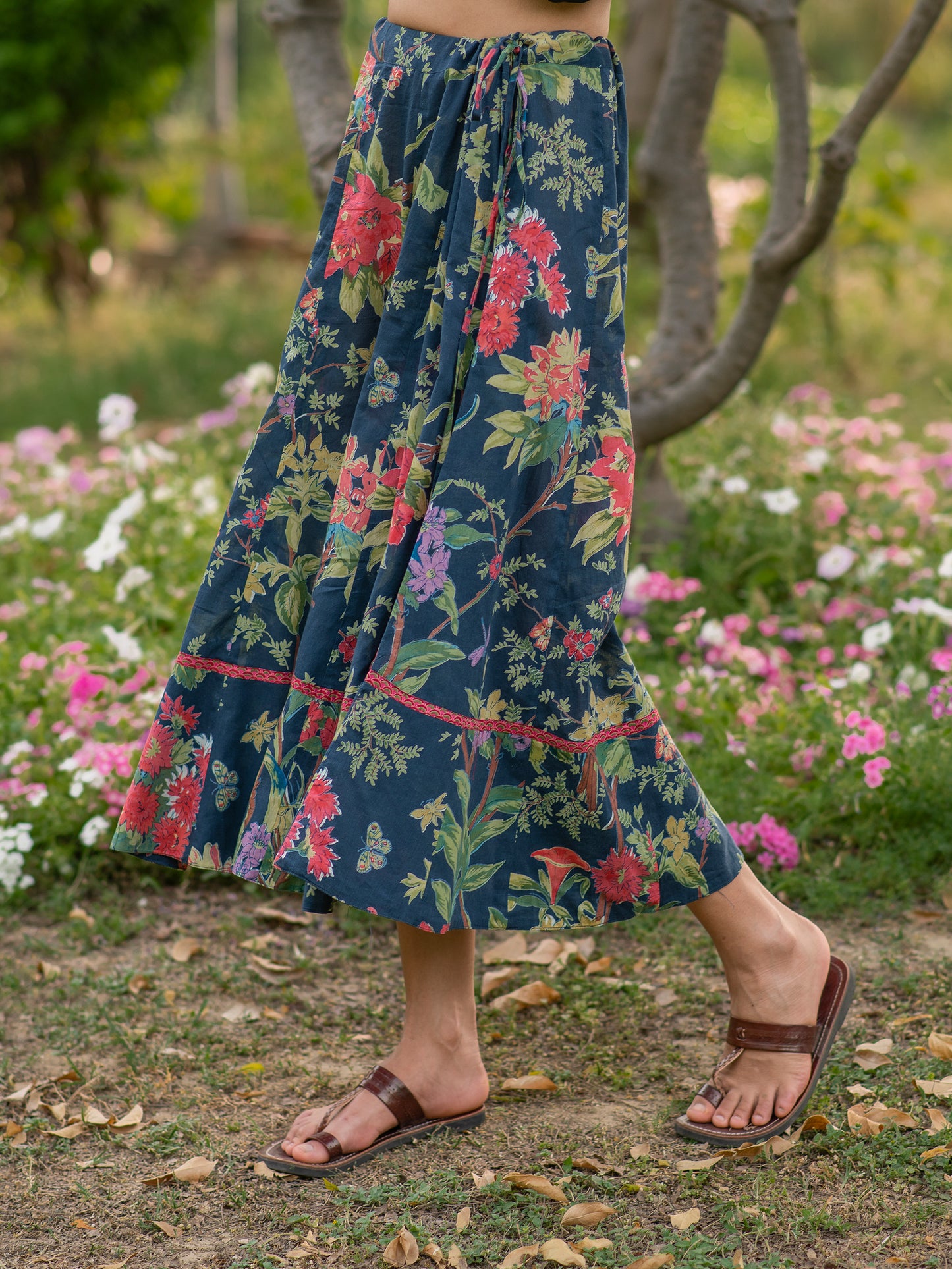 Sharara Pant : Corsica Navy