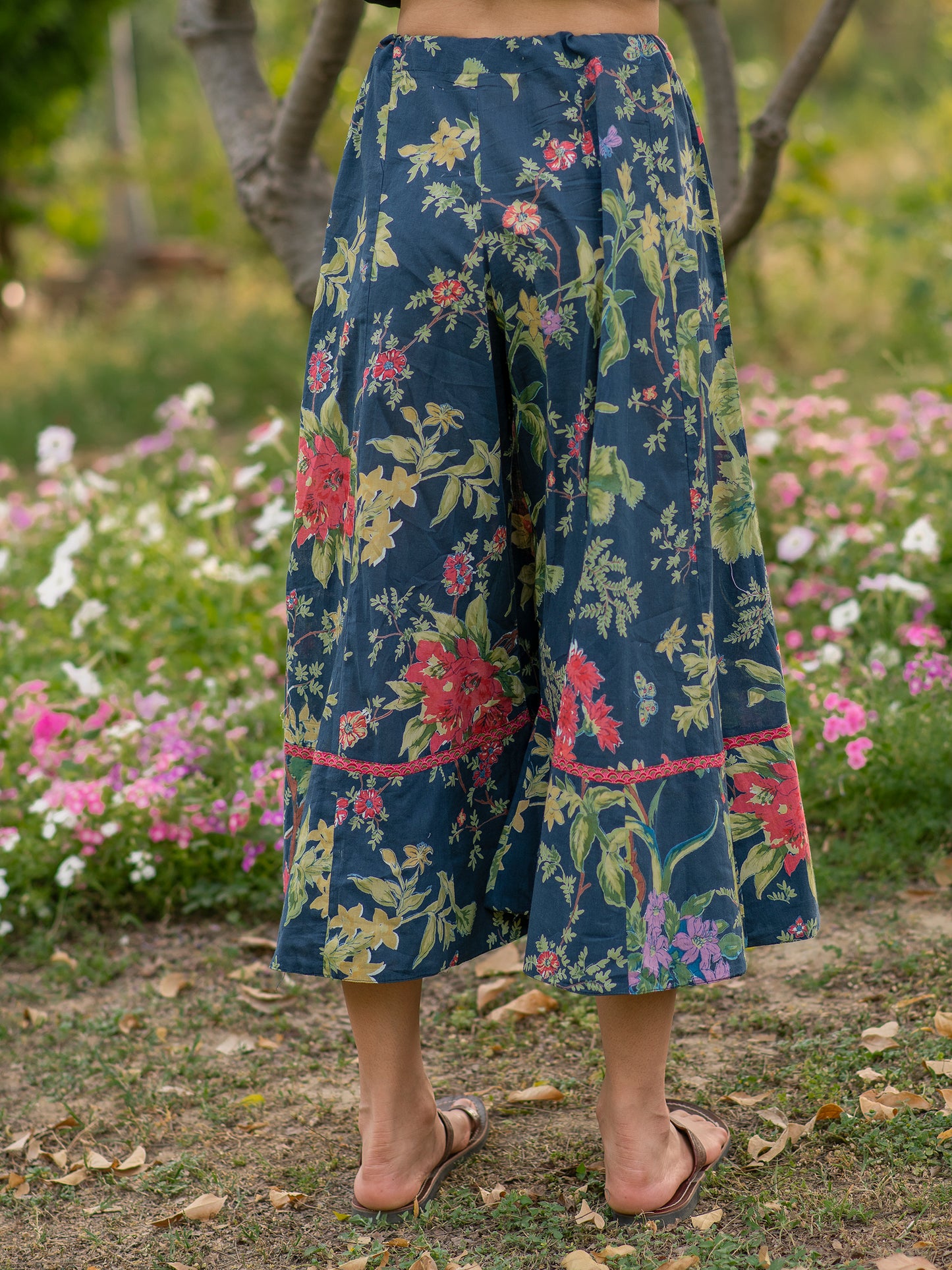 Sharara Pant : Corsica Navy