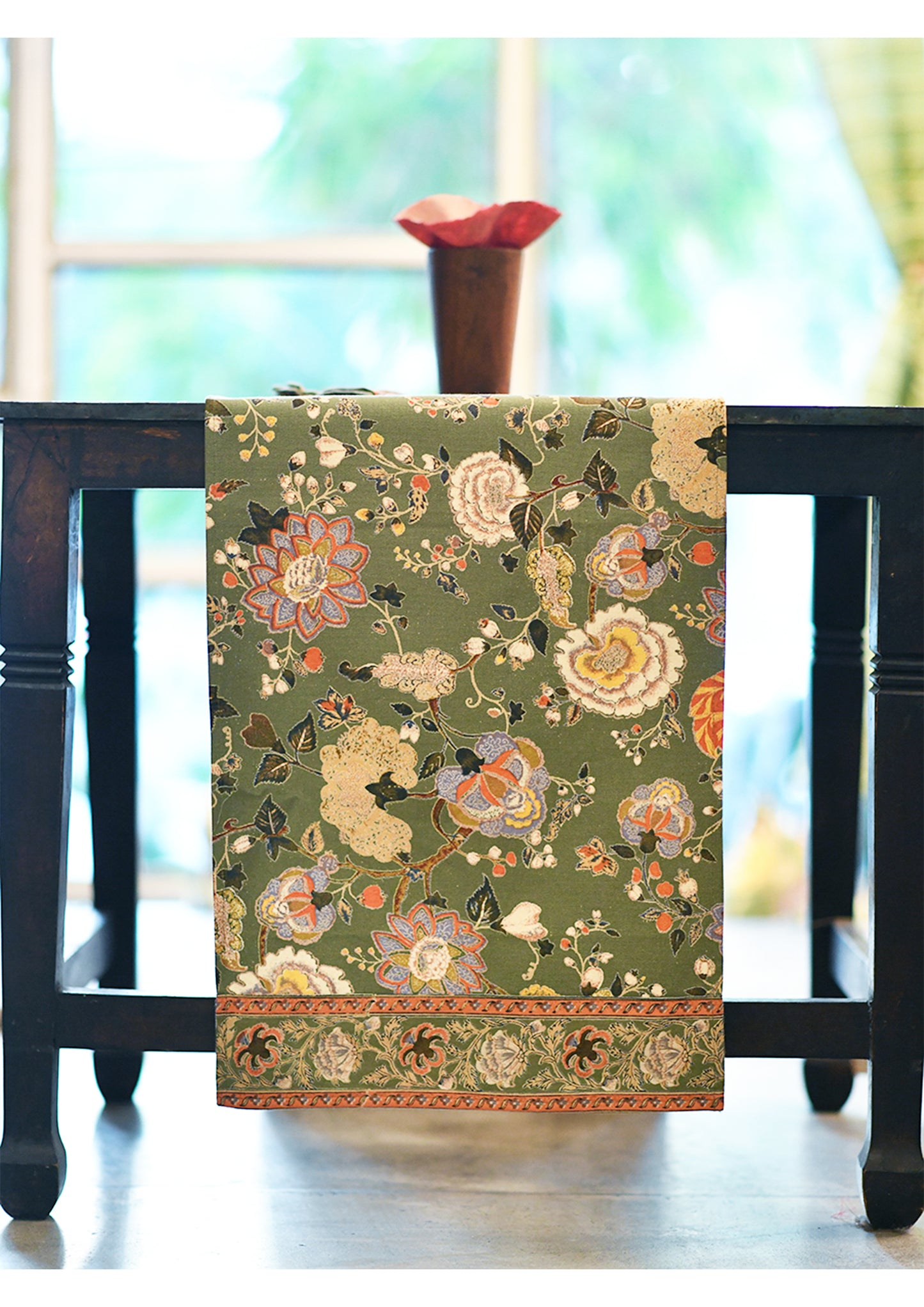 Printed Runner : Malabar Olive