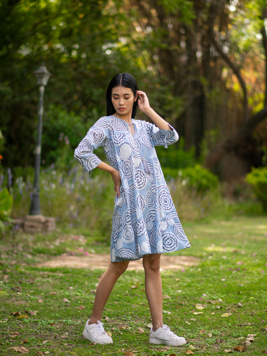 Patti Dress : Bernie Dots Blue