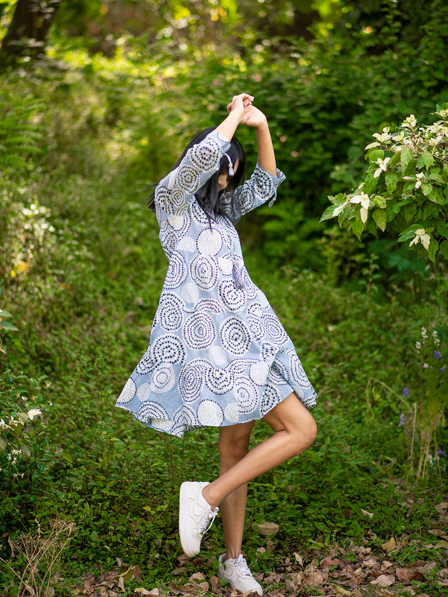 Patti Dress : Bernie Dots Blue