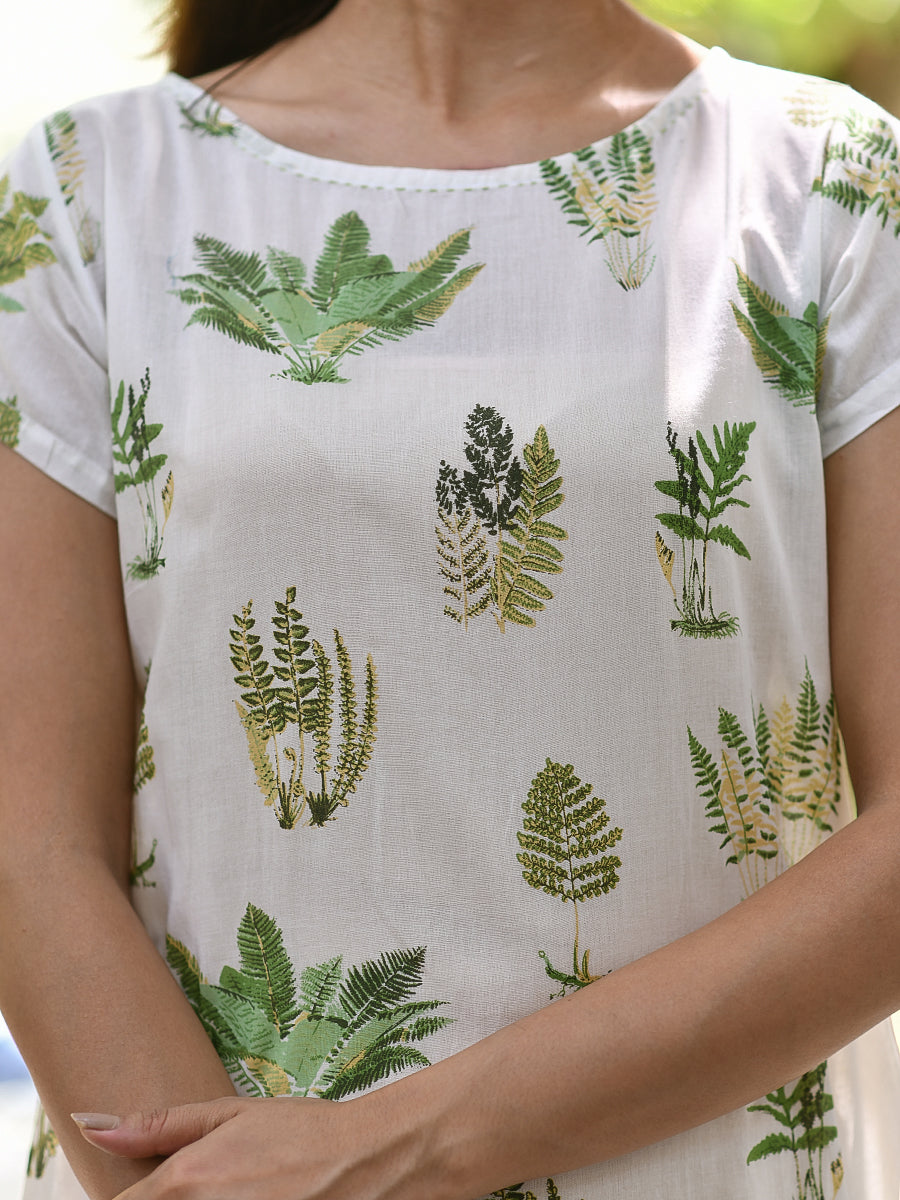 Boat Neck Dress : Fern Natural