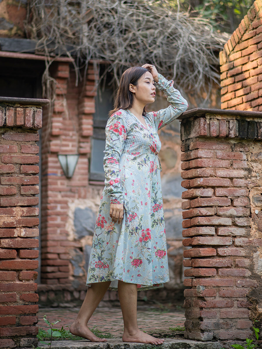 Anarkali Wrap : Sardinia Sky Voile