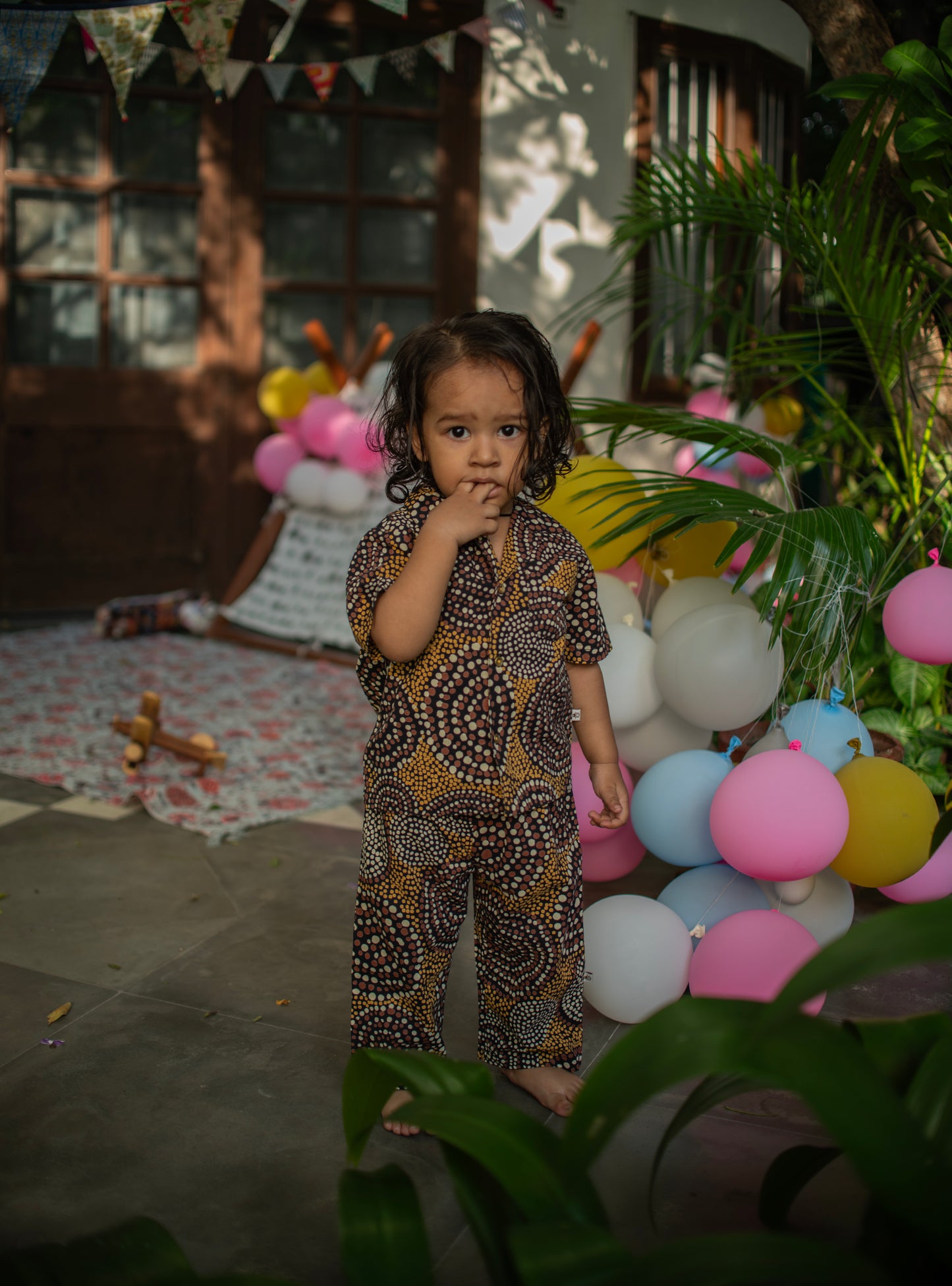 Angad Pj Set  : B Dots Black