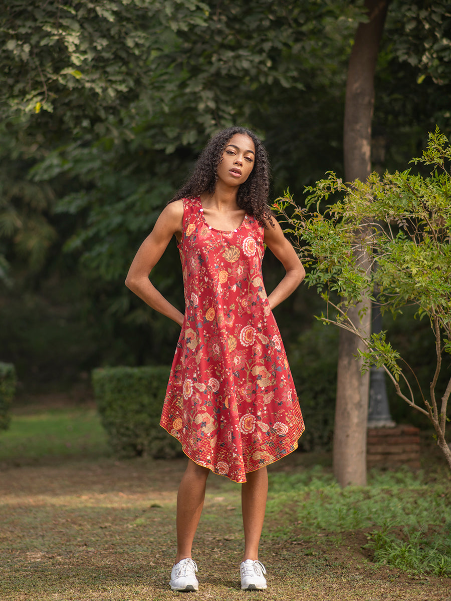 Ann Dress : Malabar Red