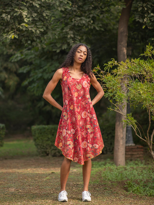 Ann Dress : Malabar Red