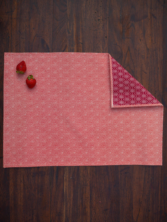 Reversible Placemat : Boro Red