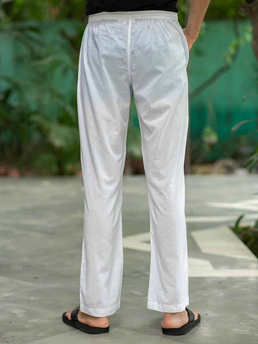 Mens House Pant : Slub White