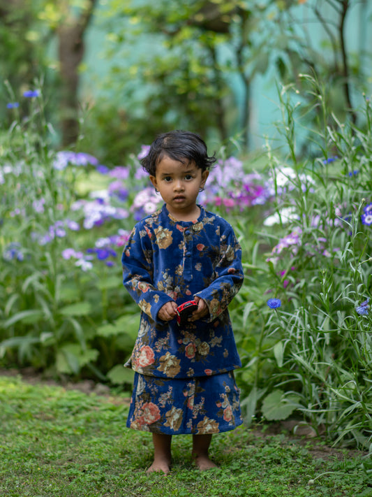Potpourri  Kids Sesame Kurta : Navy