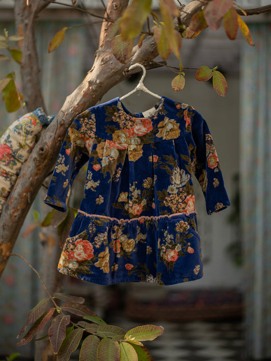 Potpourri Kids Frosted Smock Dress : Navy