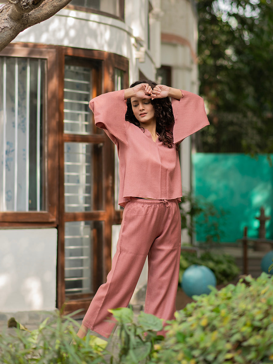 House Pant : Solid Dusty Rose