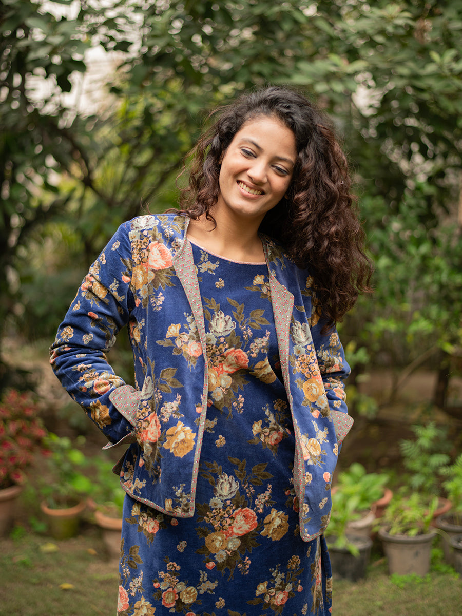 Potpourri Fitted Jacket Rev : Navy