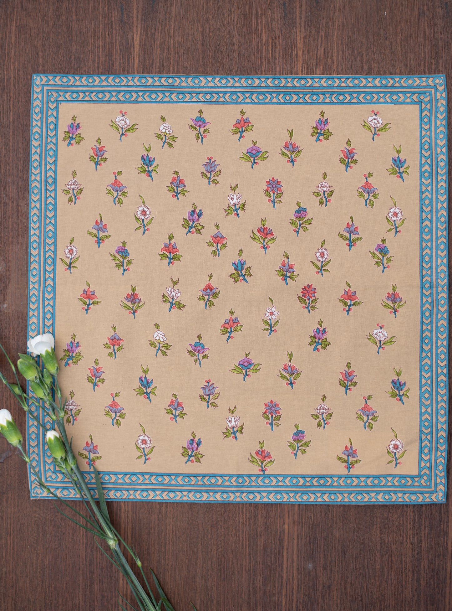 Printed Napkin Set of 6: Eden Beige