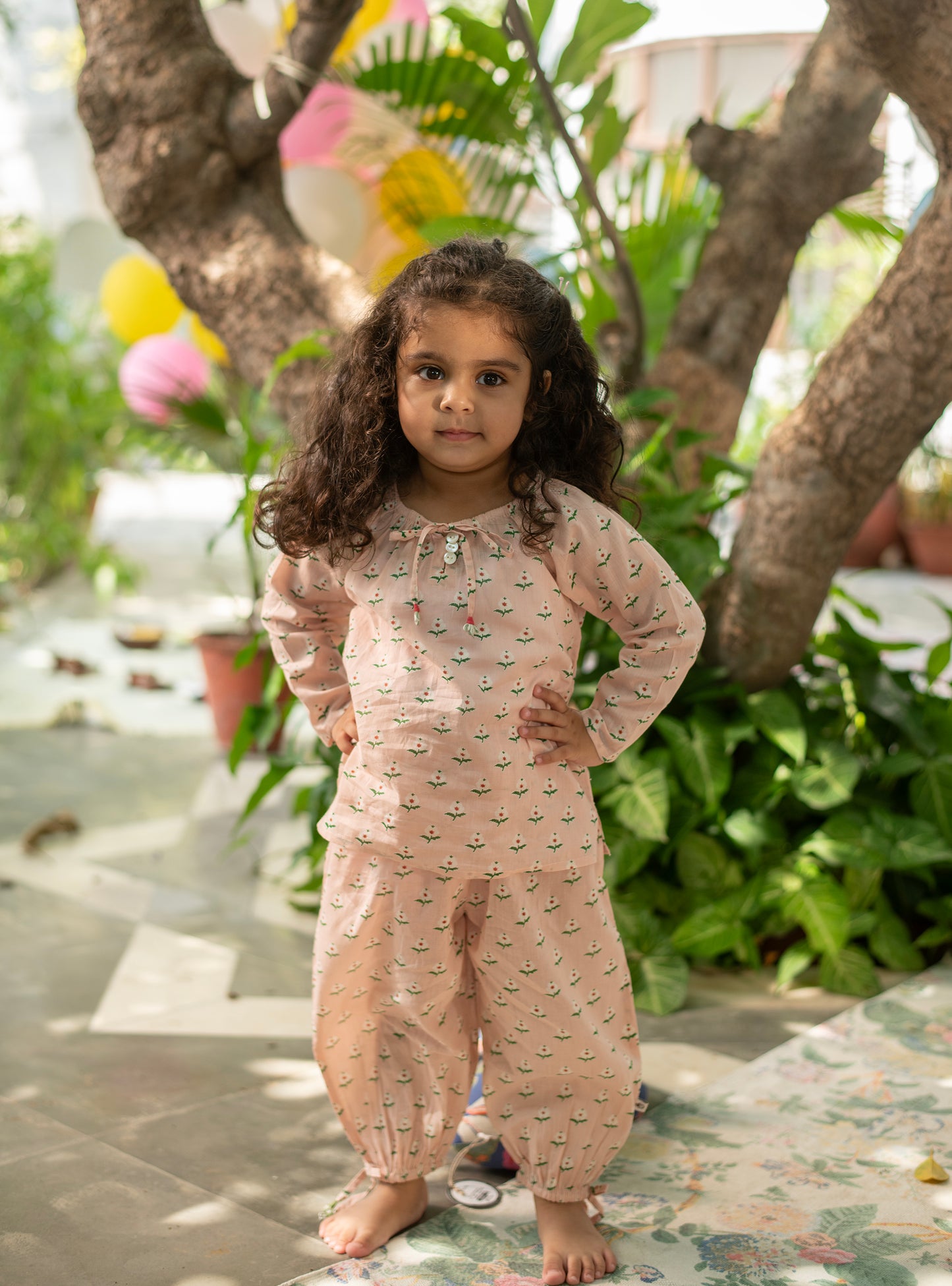 Leela Pj Set : Kasni Blush Voile