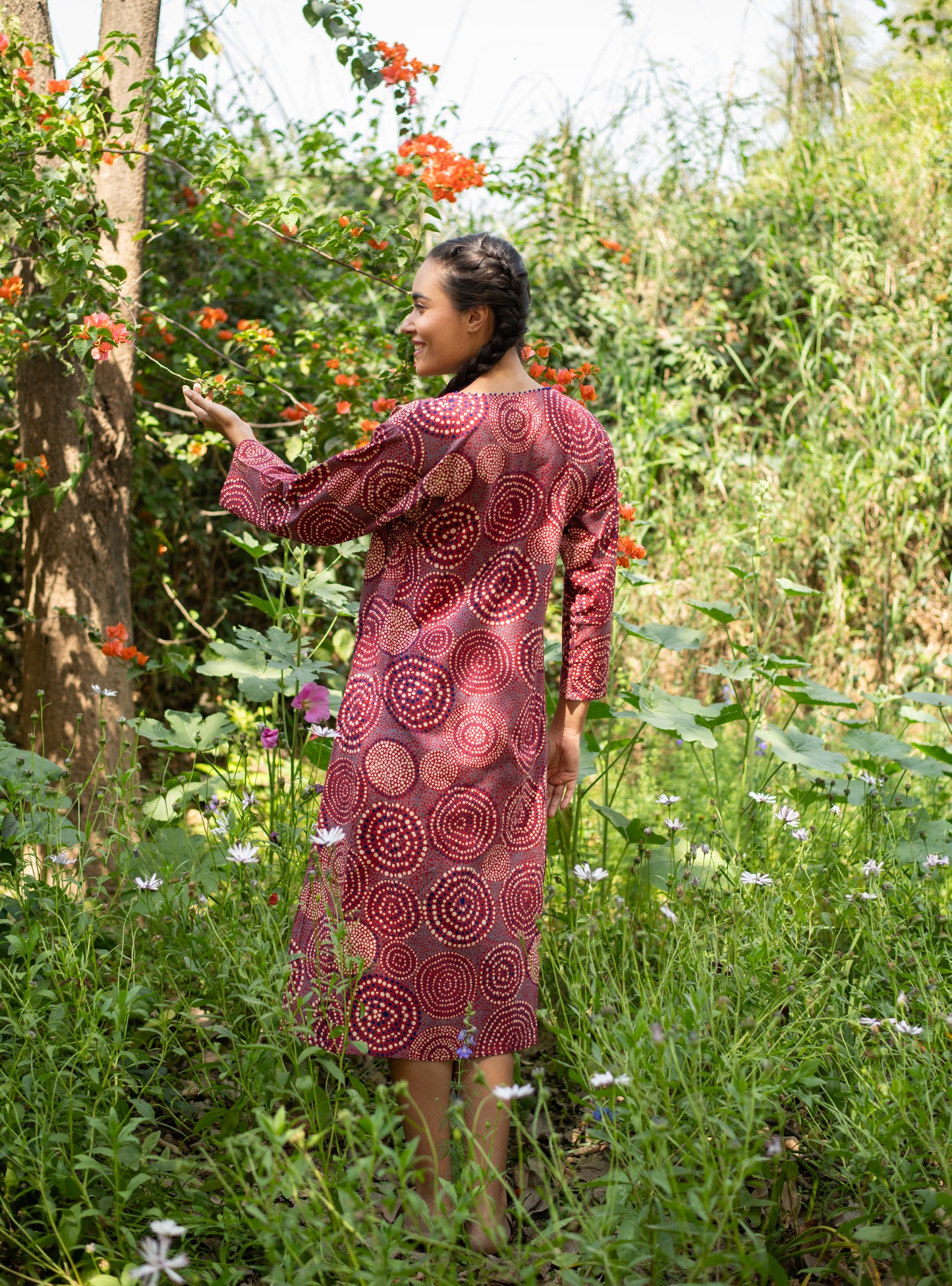 Mala Kaftan: B Dots Red