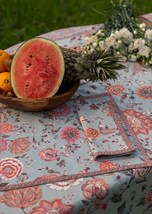 Printed Mat Set of 4  : Malabar Celeste