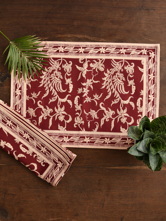 Mat Set Of 6 Phoenix Red
