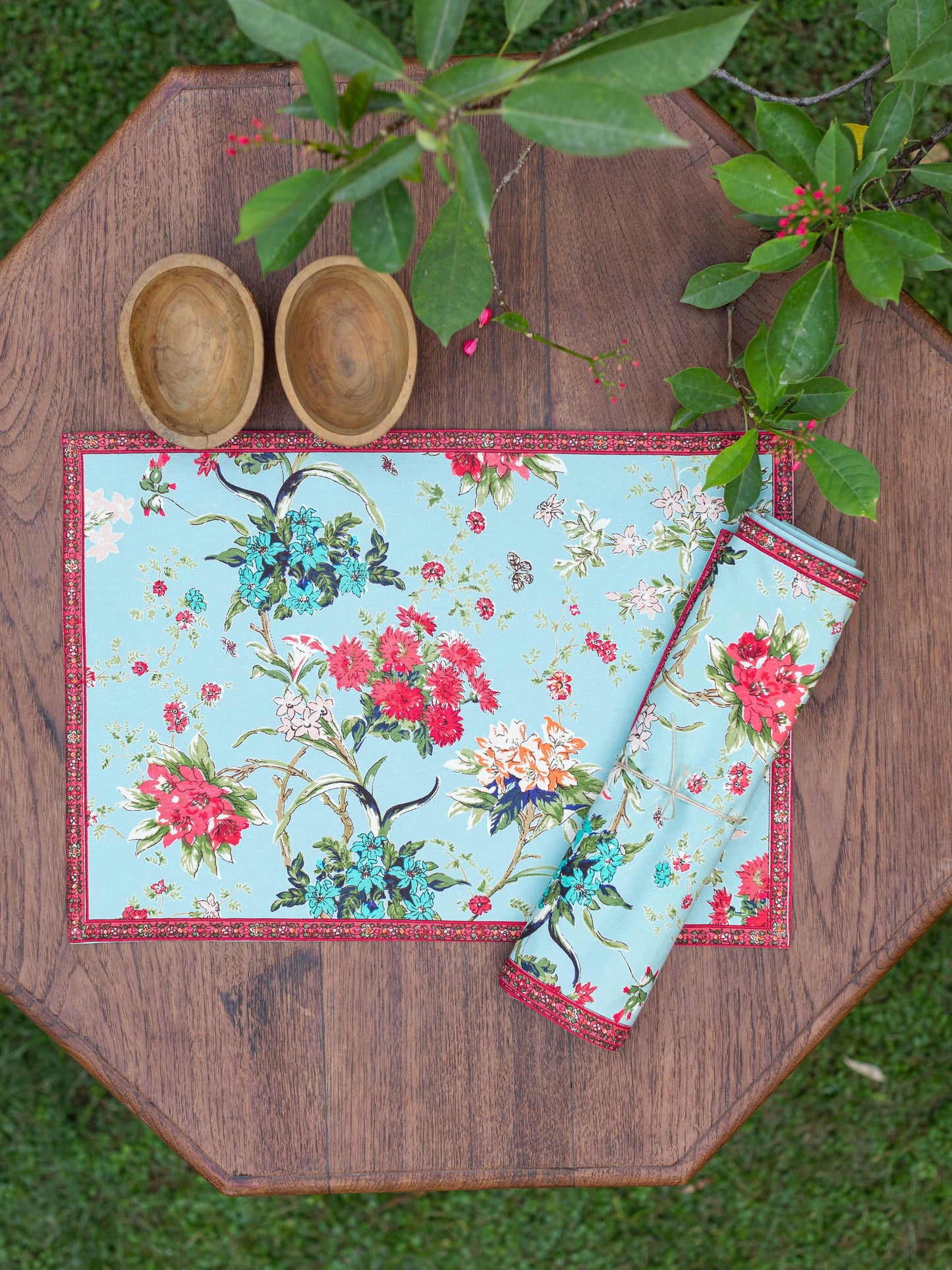 Printed Mat Set of 6  : Sardinia Sky