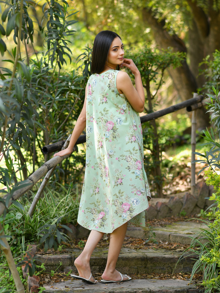 Ann Dress : Potpourri Celadon Voile