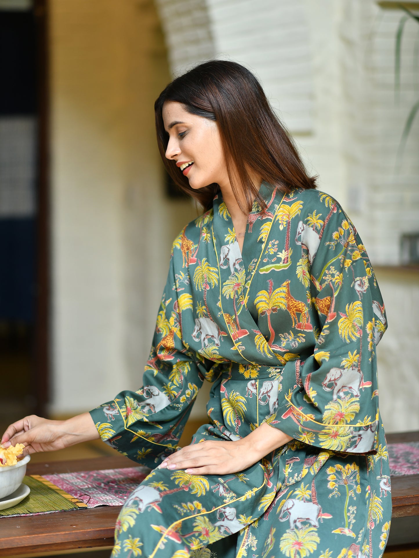 Robe : Safari Topiary Green
