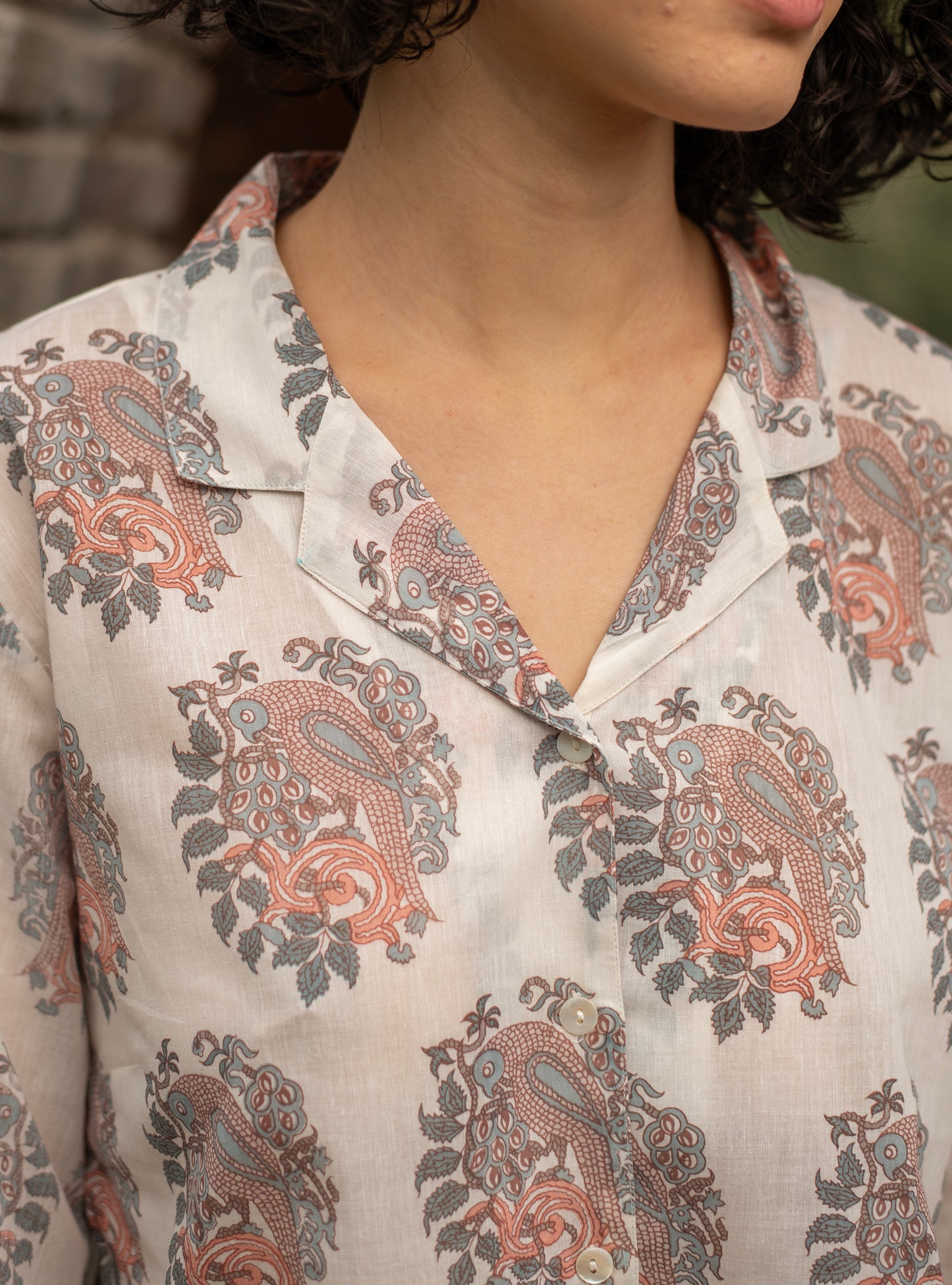 Vanessa PJ Set  : Parrot Ivory