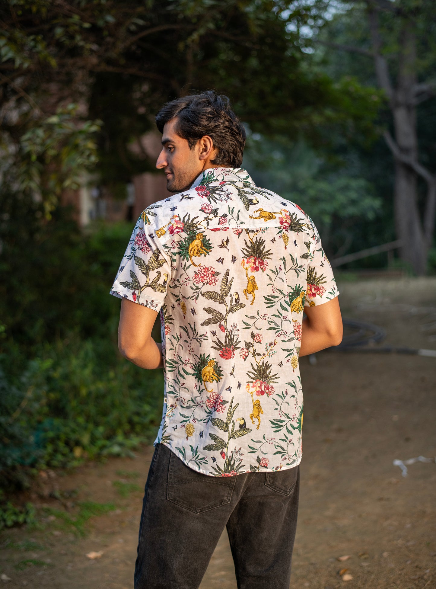 Xavier Men's Shirt Half Sleeves :Ubud Natural