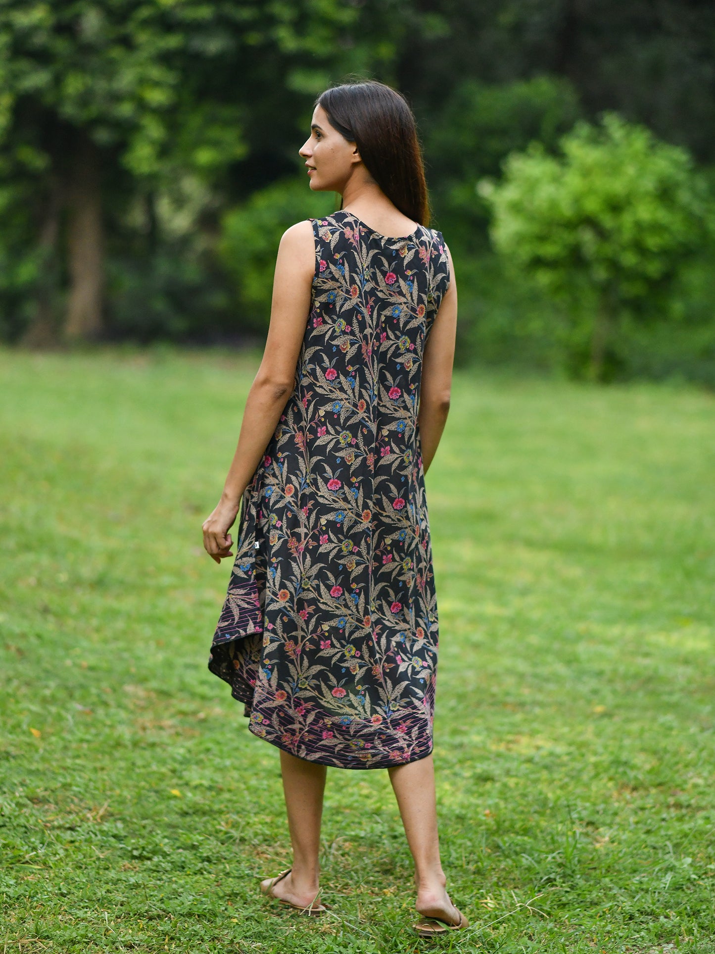 Ann Dress : Wildflower Black