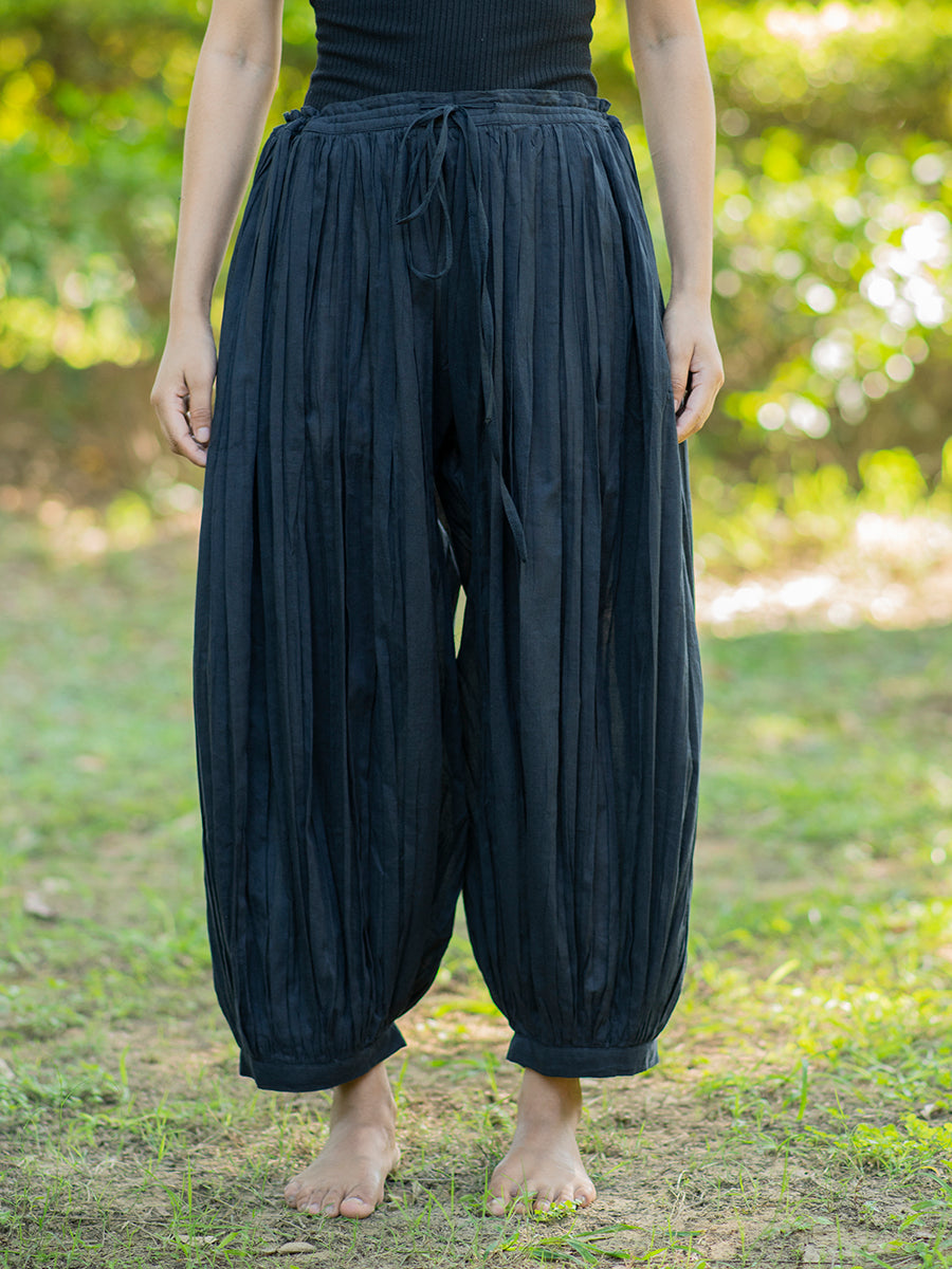 Afgani Pant Voile: Solid Black