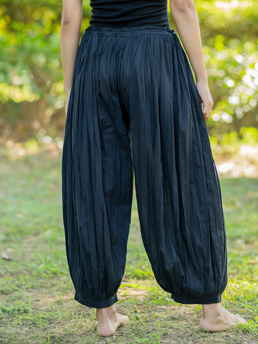 Afgani Pant Voile: Solid Black