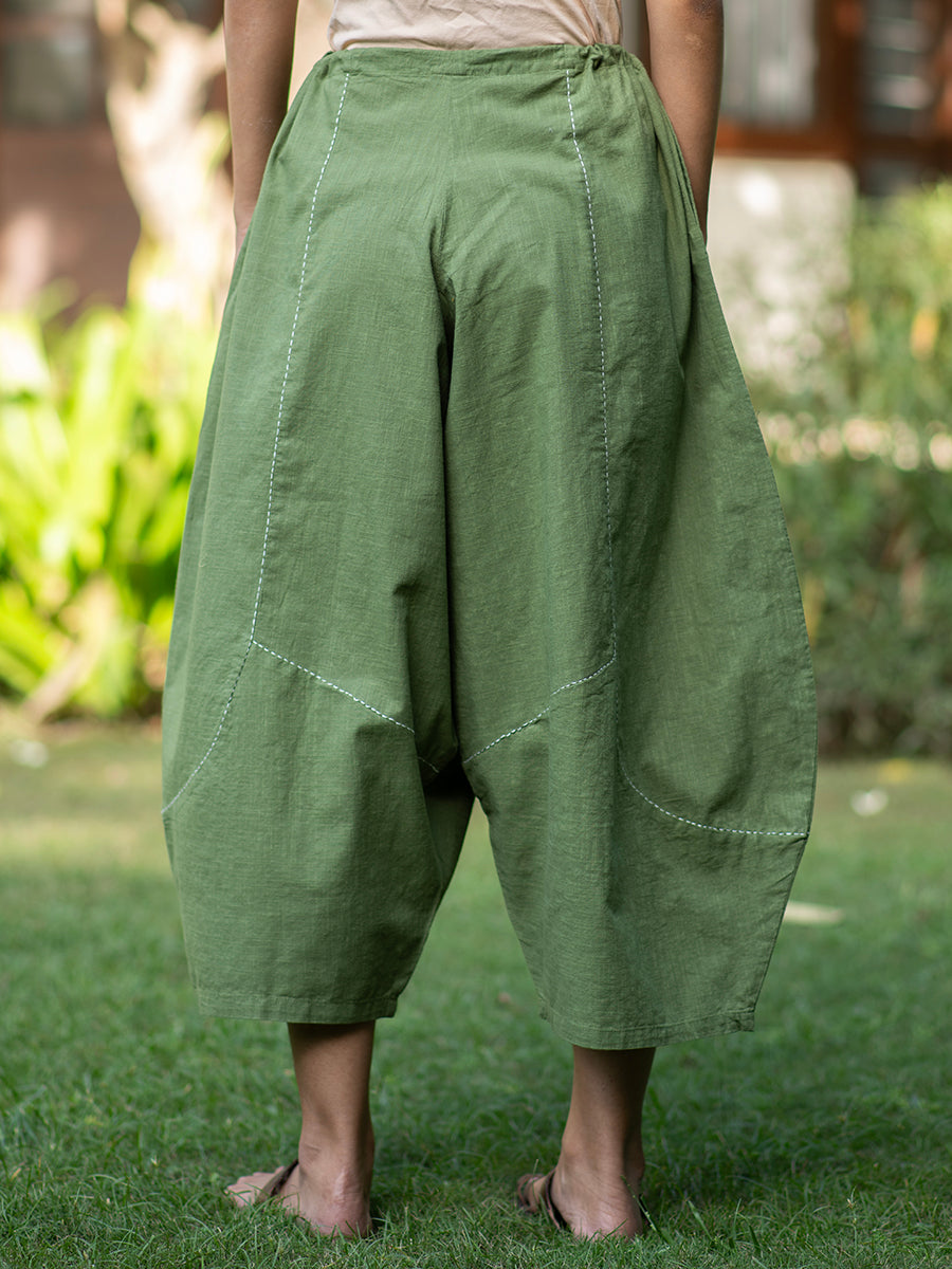 Balloon Pant : Solid Nisha Olive