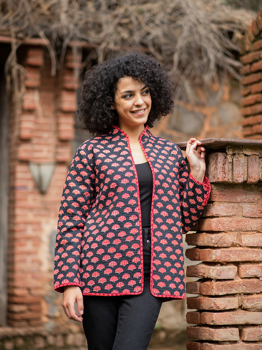Pankha Easy Fit Jacket Reversible: Black