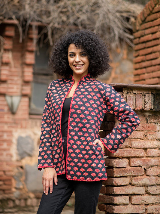 Pankha Easy Fit Jacket Reversible: Black