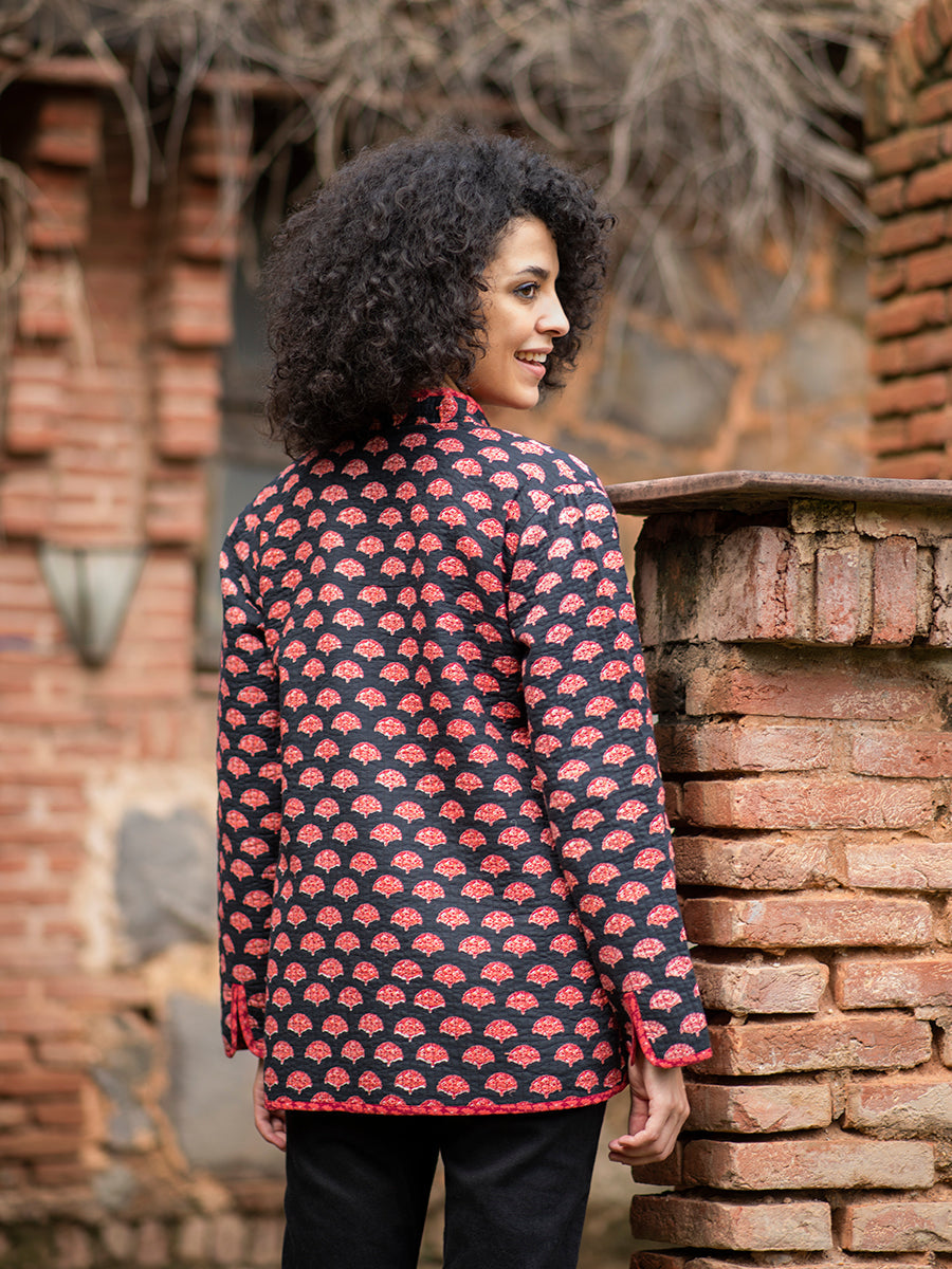 Pankha Easy Fit Jacket Reversible: Black