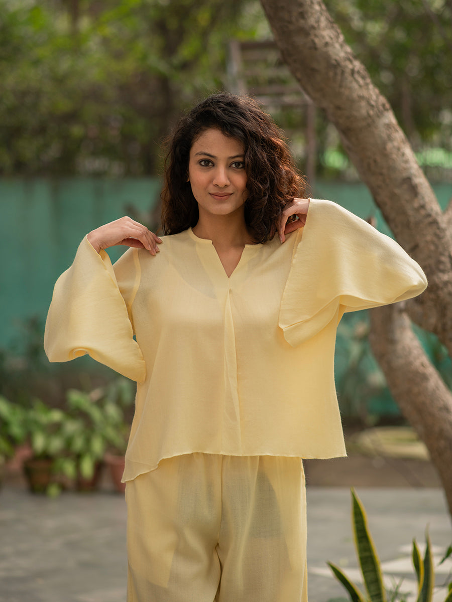 Solid Bell Top : Hay Yellow