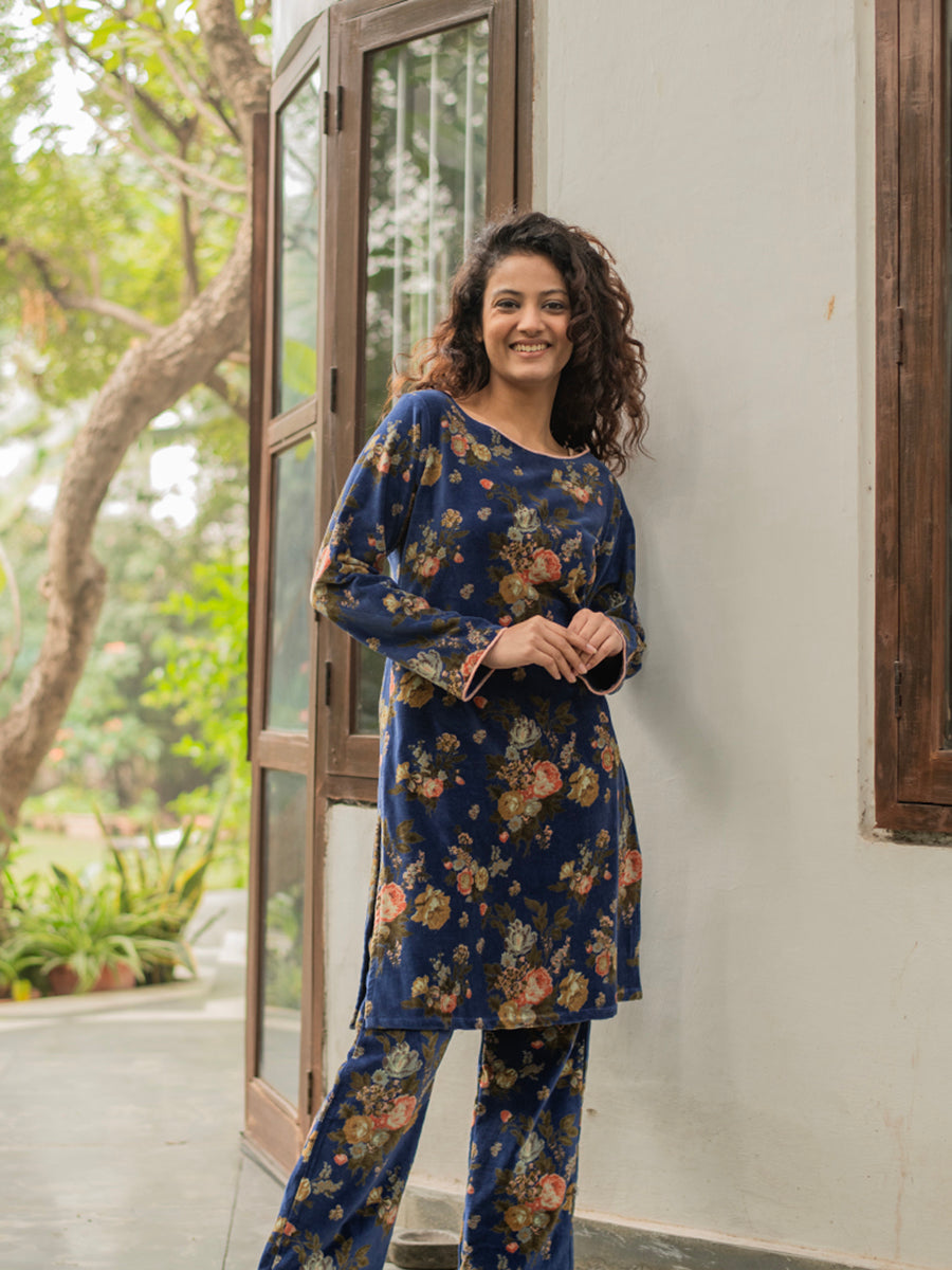Boat Neck Dress : Potpourri Navy