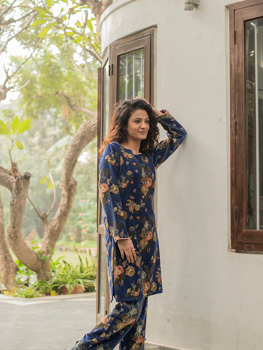 Boat Neck Dress : Potpourri Navy