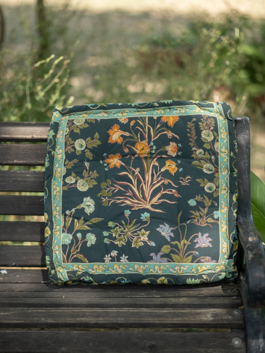 Printed Floor Cushion : Garden Emerald