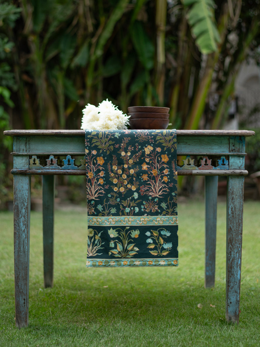Garden  Printed Runner : Emerald