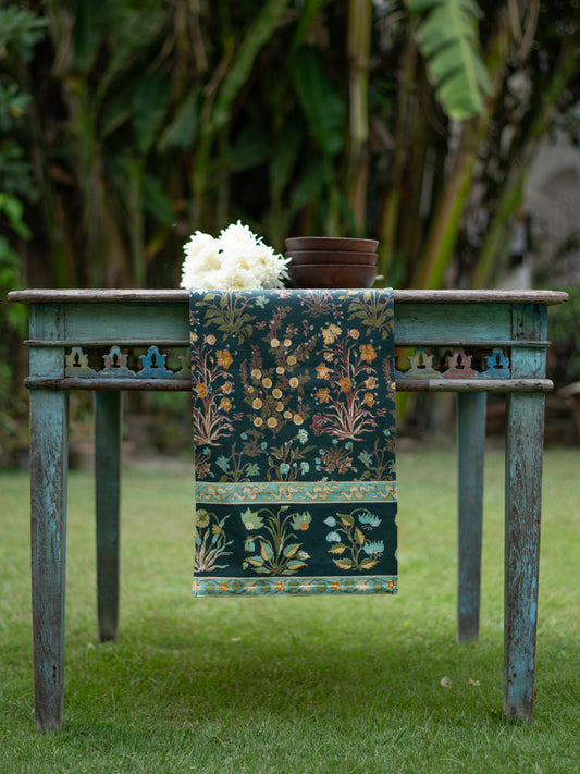 Garden  Printed Runner : Emerald