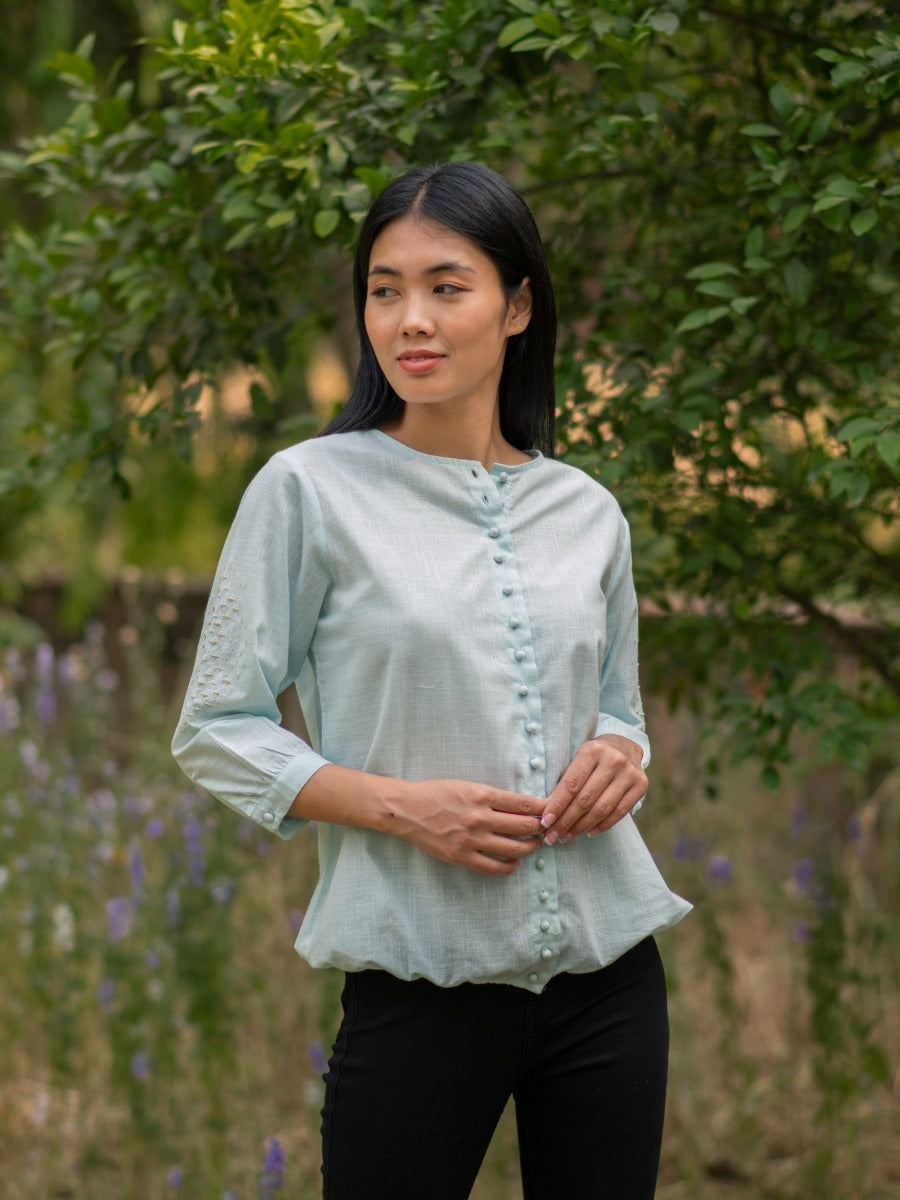Maria Top : Powder Blue