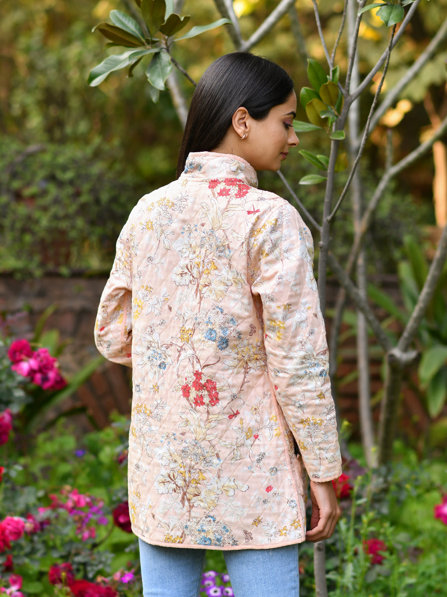 Bird Quilted Coat : Graphite